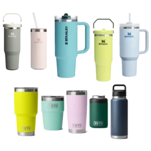 Custom laser engraved cups
